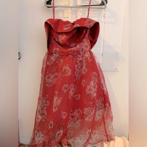 Chi chi London red off shoulder summer cocktail dress